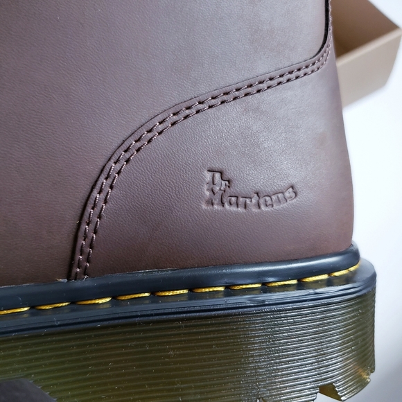 Dr. Martens Awley Leather Combat Boots Brown 13 - Picture 8 of 16